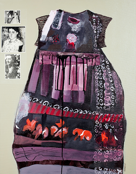 Dress Home, tecnica mista su tela, 94 x 72 cm. 