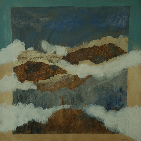 Mountains,, 2015 Tecnica mista su tel, 60 x 60 cm.